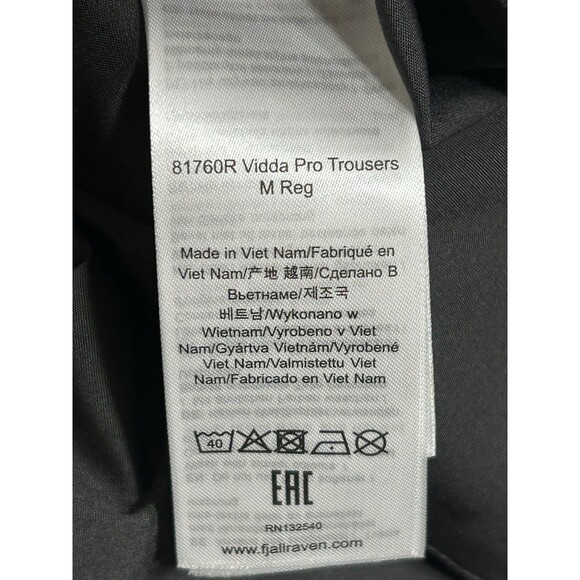 NEW! FJALLRAVEN Vidda Pro Black Gray Trousers G-1000 Pants 44 Size 29 x 31 M Reg - Picture 15 of 16